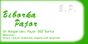 biborka pajor business card